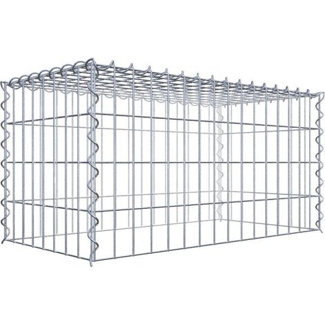 Gabiondeco - Gabion - Element de prolongation en hauteur 80 cm x 40 cm x 40 cm (L x H x P). maille 5 x 10 cm. Spirale. Attention : il manque une grille - Made in Germany (1/5)