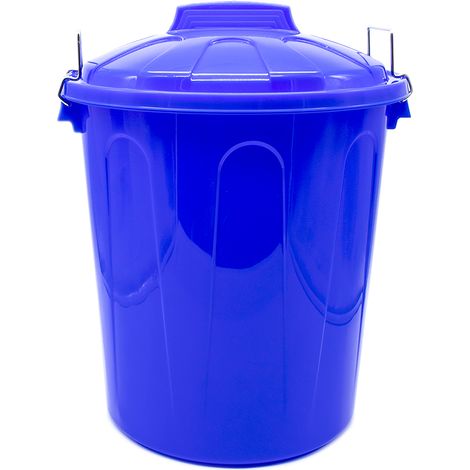 Cubo basura plastico comunidad con tapa 100 Litros Azul