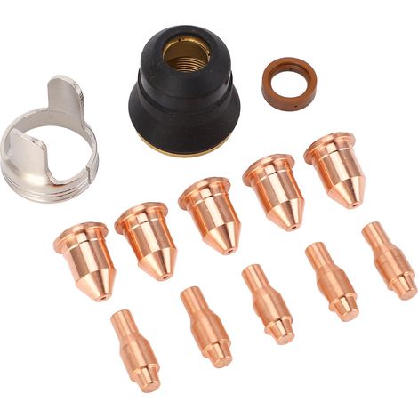 Kit de 13 consommables pour découpe plasma : buse 56811, électrode 56576 (0,9 mm), pointe 56255, compatible avec le modèle en titane 45 A de Harbor Freight. (1/5)