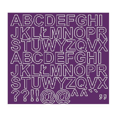 Selbstklebende Buchstabenaufkleber, 2,5 cm, lila, matt