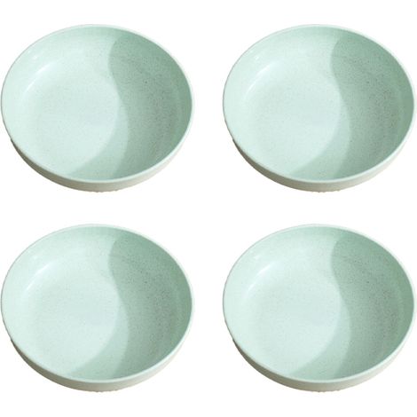 Assiette - Paille De Blé - 18 cm - Pour Salade Cereal Fruits - Usage Interieur Et Extérieur - Lot De 6 (1/5)