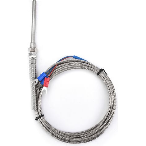 M8-Gewinde PT100 Platin-Widerstandsthermoelement, 50 mm Sonden-Temperatursensorkabel 0-400℃ (3 m) (1/5)