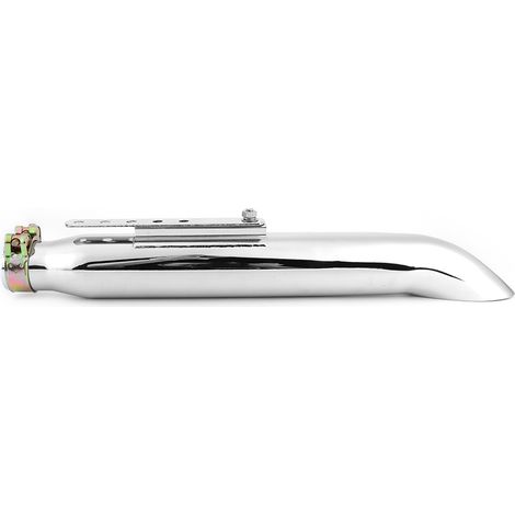 GARRYFIZH Pot d’échappement moto universel rétro avec réducteur 35/39/43mm – Silencieux chromé pour customisation – Amélioration design et performance (1/5)