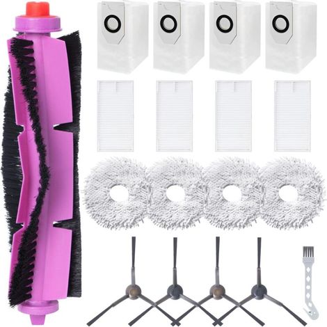Eureka J12 Ultra Robot Vacuum Cleaner Accessory Kit, 1 Main Brush, 4 HEPA Filters, 4 Cloths, 4 Dust Bags, 4 Side Brushes (1/5)