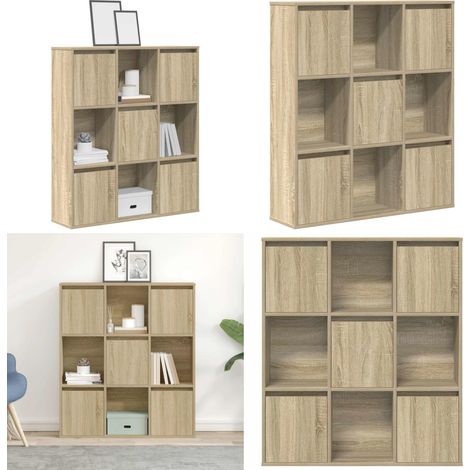 vidaXL Bücherregal Sonoma-Eiche 89x24x101,5 cm Holzwerkstoff (1/5)