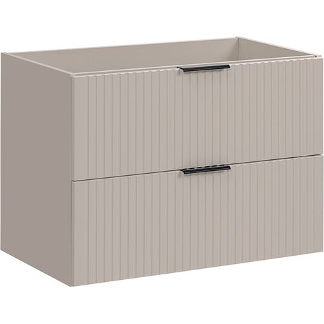 Waschtischunterschrank 80.4cm Adriel mit 2 Schubladen, Beige