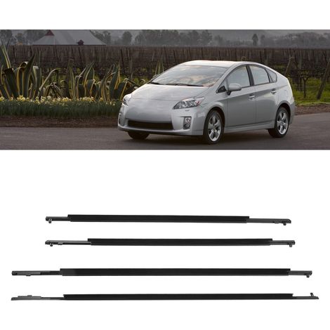 Ensemble de 4 joints d'étanchéité pour portes avant et arrière et moulures de fenêtres pour Toyota Prius 2010-2015 75710-47010 (MW-1014-BK) (Surdimensionné) (1/5)