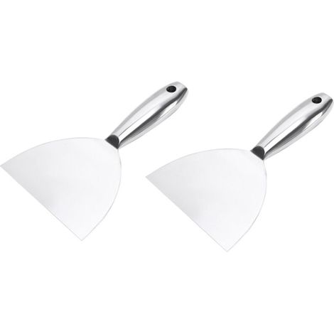 Couteau à mastic en acier inoxydable, couteau de nettoyage des vitres de sol de hotte de cuisine, 2 pièces (1/4)