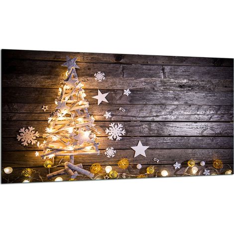 PLAQUE DE PROTECTION EN VERRE POUR CUISINIÈRE 90X52 NOËL (1/5)