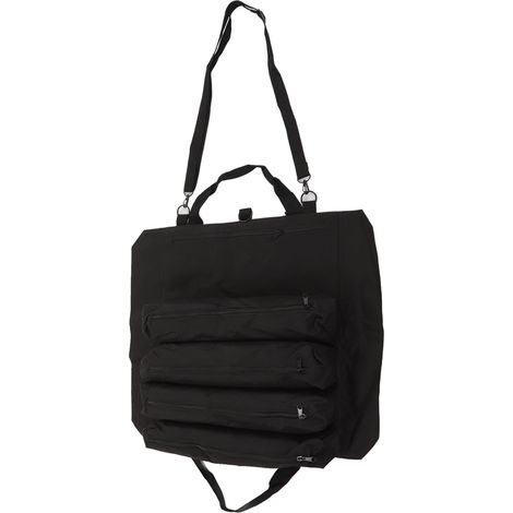 Aufrollbare Werkzeugtasche, Mehrzweck-Werkzeugtasche, tragbar, mit mehreren Fächern, zum Aufhängen, faltbar, zur Aufbewahrung von Schraubenschlüsseln, schwarz (1/5)