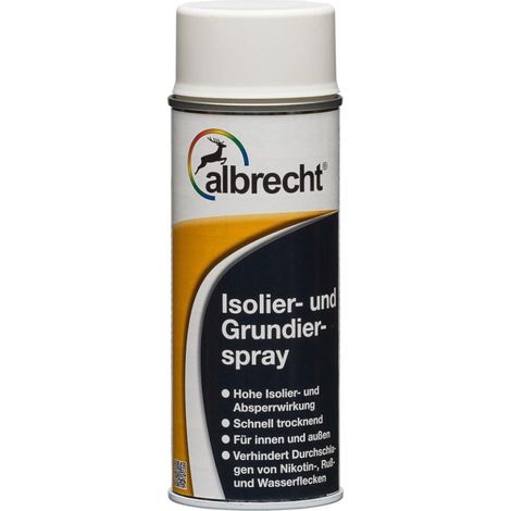 Albrecht Isolier und Grundierspray 400ml weiß matt Grundierungsspray Innen Außen