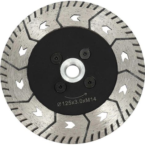 Disque diamanté double face 125mm M14 pour coupe et meulage (1/5)
