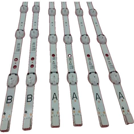 Ruban LED, Longueur 460 mm, 7 LEDs, Compatibilité pour Modèles Toshiba, Flux Lumineux 60, Fabriqué en Aluminium (1/5)