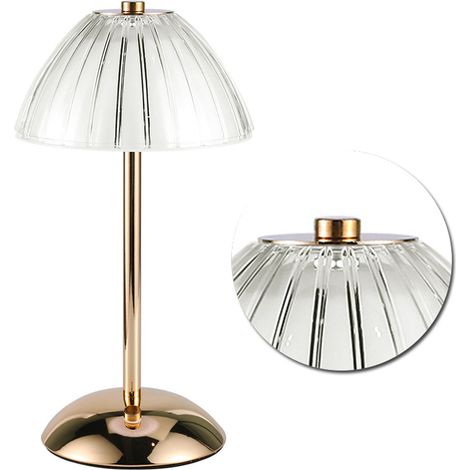Lampe champignon tactile à intensité variable, rechargeable, lampe de table décorative en cristal, veilleuse de chevet (1/5)