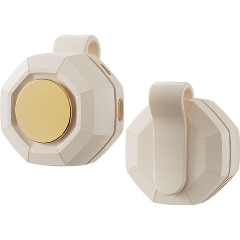 Mini ventilateur sans pales portable – Clip et ceinture – 3 vitesses, silencieux blanc cassé (1/5)