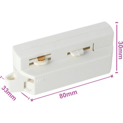 Testa Alimentazione Colore Bianco Per Faro Led Binario Monofase CB0070 CB7170 CB7270 CB7370 (1/3)