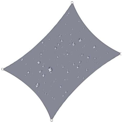 BARKBUSTERS Voile d\\'ombrage rectangulaire 4x5 m Impermable Anti 93% UV rsistant l\\'eau Protection Contre Le Vent Polyester avec Protection UV pour Jardin terrasse Camping Gris