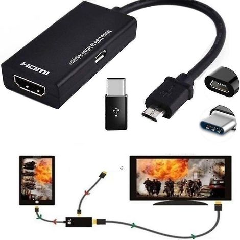 Adaptateurs de câble micro USB vers HDMI 1080p HD pour téléviseur Android S2 I9300, S4 I9500, Note2 N7100 (1/5)