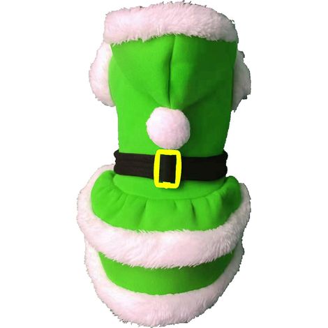 Costume Noel Chien Chat - Tenue Santa Claus pour Animal de Compagnie - Adapté Hiver Froid - Lavable à la Main - Taille Unique (1/5)