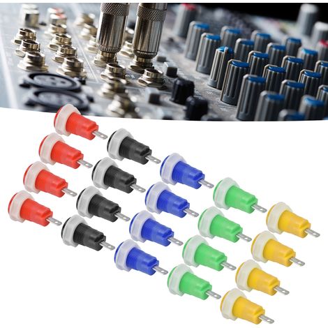 Vendu par lot de 4. Type de sécurité, type boucle, borne de mise à la terre soudable, prise banane 4 mm, bornier en cuivre, 402 1KV 32A. (1/5)