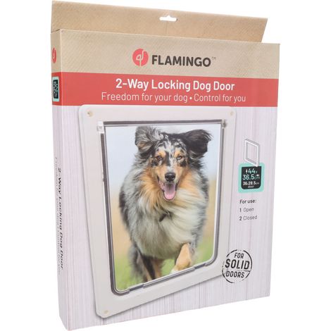 Porte chatière Joséphine 36.5 x 44 cm extérieur Blanc pour chien - Flamingo (1/5)