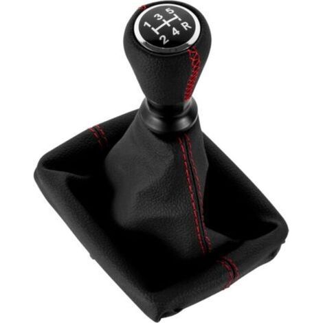 Pair Pommeau de levier de vitesse en cuir – Soufflet compatible Peugeot 206 406 – Installation rapide et confortable – Matériaux de haute qualité