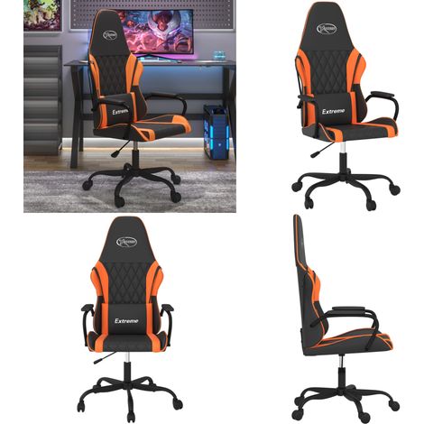 Chaise de jeu de massage Noir et orange Similicuir - Massage - Chaise de massage (1/5)