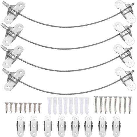 Correas antivuelco para muebles (paquete de 6), kit de anclaje a la pared para muebles metálicos, resistente a terremotos para la protección de bebés y mascotas. (1/5)