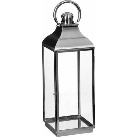 Bougeoir en acier inoxydable Bougeoir en verre aromatique Décoration - Argent, M:101125CM, 1pc (1/3)