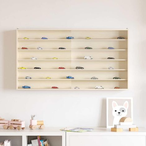 Holz-Sammelvitrine mit Regal Braun 100 x 8,5 x 54 cm Sperrholz vidaXL