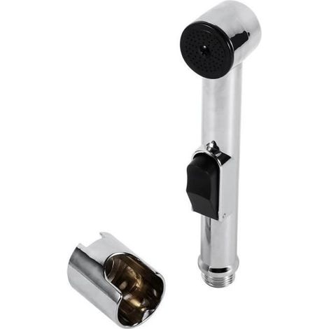 Jet de douche de bidet de toilette de Shattaf plaqué par chrome portatif tenu dans la main à la maison de salle de bains-SEC (1/4)