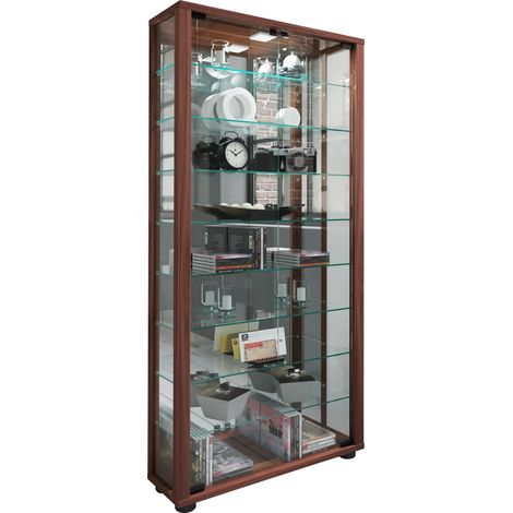 Vetro Stand Showcase Lumo Maxi Specchio 115x59x18 - VCM