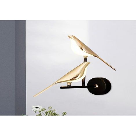 Lampada da parete cui suntek comodino – 2 uccelli – brillante Luce calda – Ambiente soft e rilassante (1/5)
