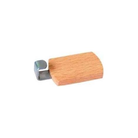 Fackelmann 61251 Crochet Universelle Rectangulaire Acier Inoxydable Beige/Argent 8 x 5 x 1,7 cm 2 Pieces