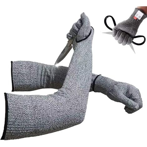 Gants et manchons en nitrile résistants aux coupures, offrant une protection de niveau 5, résistants aux coupures, durables et confortables pour le travail, le jardinage et l'usage industriel. (1/3)