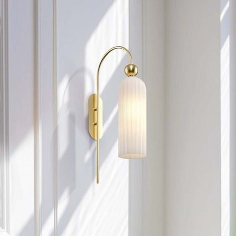 [NEUWERTIG] B-Ware Maytoni Wandleuchte Wandlampe Antic dimmbar Leuchte Metall Glas messing weiß (1/2)