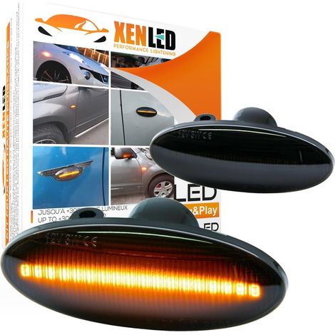 Clignotants latéraux LED Smart Forfour Renault Koleos Nissan Cube, Juke, Leaf, Micra, Qashqai, X-Trail - Fumée (1/5)