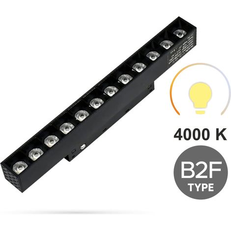 Faretto lineare a griglia 12W 4000K neutro tipo B2F per binari magnetici SMART TRACK 48VDC (1/5)