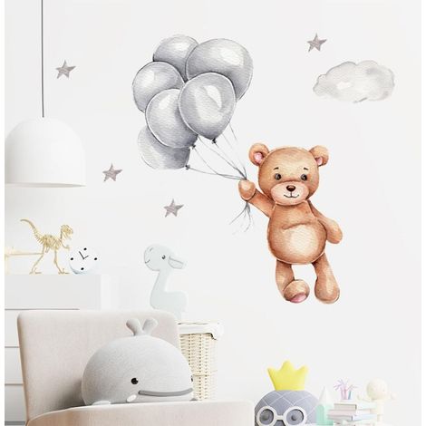 Stickers muraux ours en peluche pour chambre d'enfant
