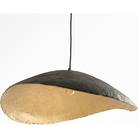 Lámpara de techo de papel y hilo negro D71 cm - Milano (1/4)
