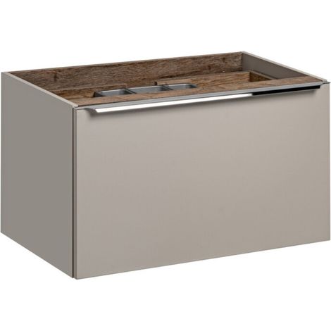 Mobile sottolavabo VANTA taupe 80 cm – modello sospeso con 2 cassetti