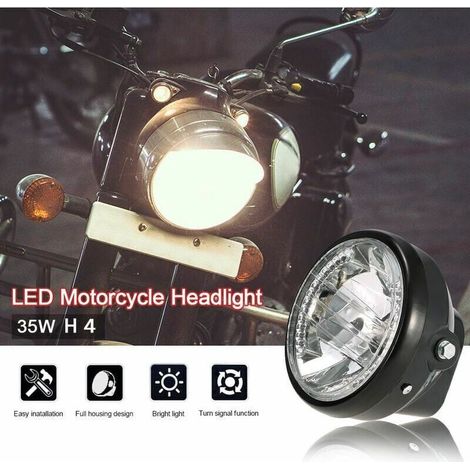 7 Phare de moto rond LED Clignotants Blue Light Universal, modele: 24