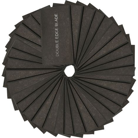 50 cuchillas de afeitar de acero inoxidable de doble filo para afeitado y peinado masculino.