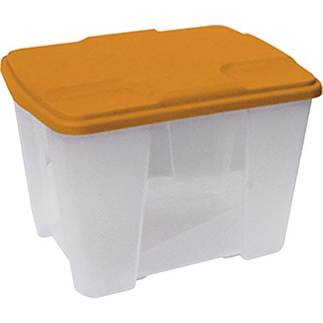 CONTENITORE MULTIUSO 390X290XH272 TRASPARENTE E ARANCIONE - ART PLAST (1/4)
