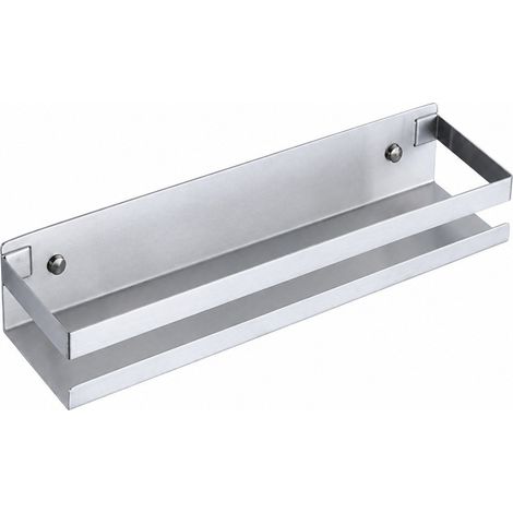 Étagère à épices murale en acier inoxydable, 40 cm, rangement de cuisine multifonctionnel (1/5)
