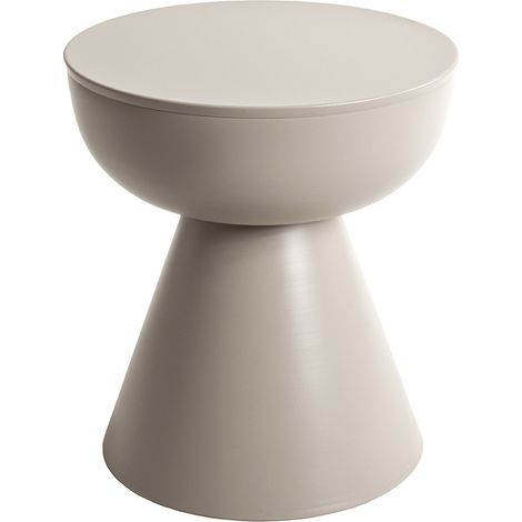 Table d'Appoint en Métal "Merlin" 45cm Beige Gris (1/3)