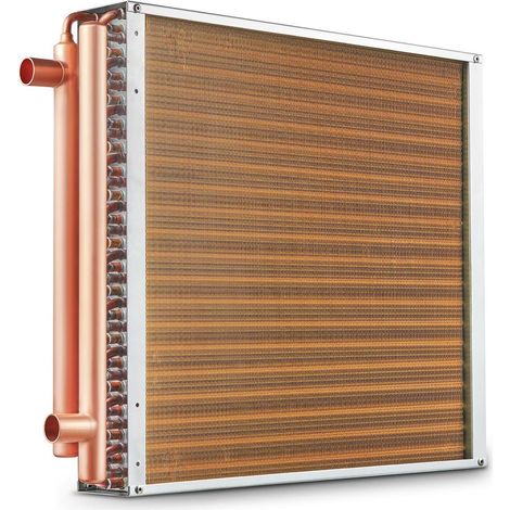 50,8 x 50,8 cm échangeur de chaleur eau-air 3 rangées, pour chauffage à air pulsé et four à bois extérieur (1/5)