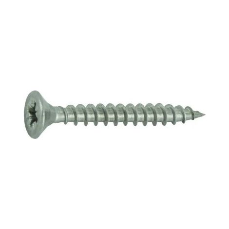 Viti a testa svasata per pannelli truciolari in acciaio inox A2 4x40 con impronta a croce Pozidriv, 21 pz.