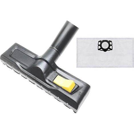 Brosse pour sols durs compatible avec les aspirateurs Kärcher WD5 et WD6 tête de ramassage, brosse de rechange et sacs à poussière. (1/5)