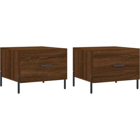 Maison Exclusive - Tavolini Salotto 2 pz Rovere Marrone 50x50x40 Legno Multistrato